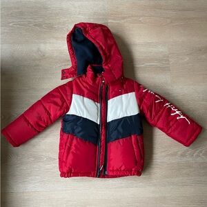 Tommy red puffer jacket